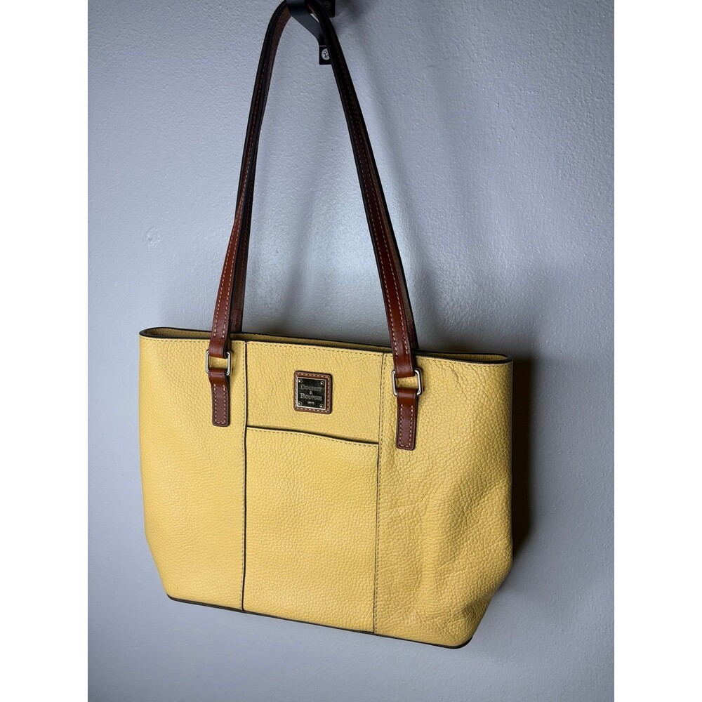 Dooney & Bourke Purse Tote Pebble Grain Small Lexington Shopper Yellow/Dandelion